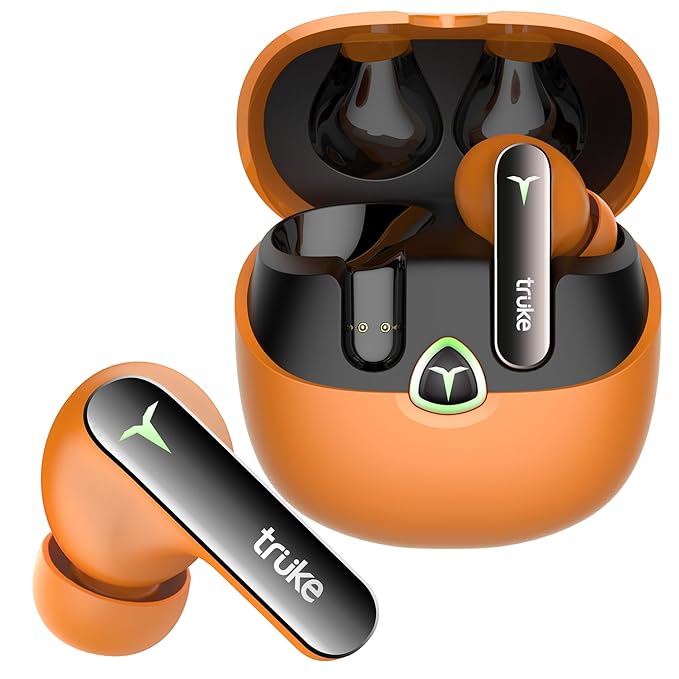 Truke BTG Flex Wireless Earbuds: Dual Pairing, 60H Battery, Low Latency Gaming