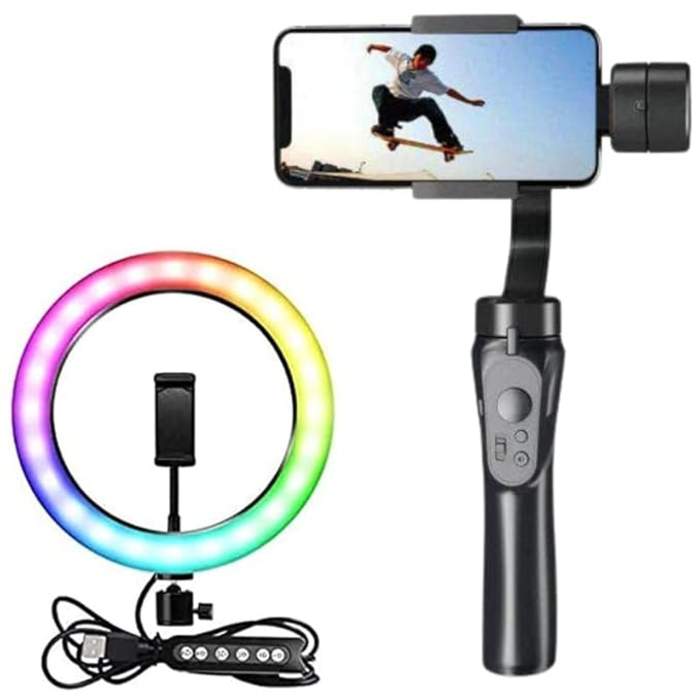Cospex 3-Axis Smartphone Gimbal Stabilizer with LED Video Light