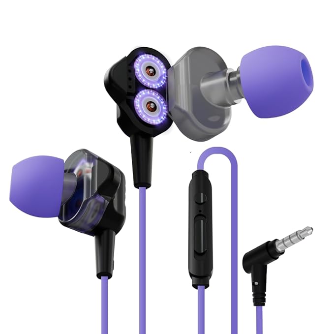 Kreo Hydra 3.5mm Wired Gaming Earphones | Dual Dynamic Drivers & Mic