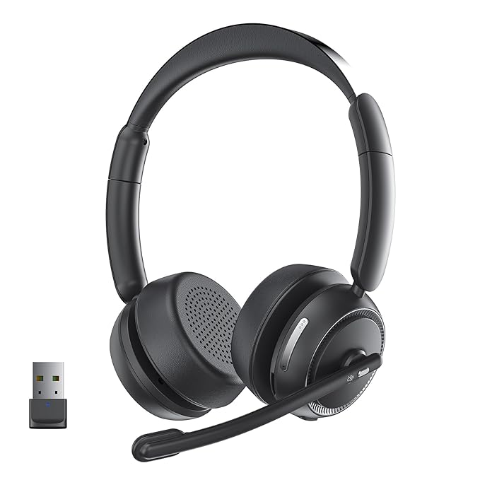Dytole Wireless Bluetooth Headset with Noise Canceling Mic for PC/Laptop