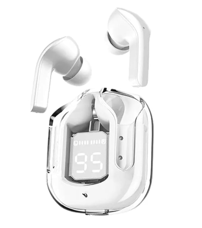 UltraPods Max TWS Earbuds: Transparent Design, HD Bass, Fast Charging