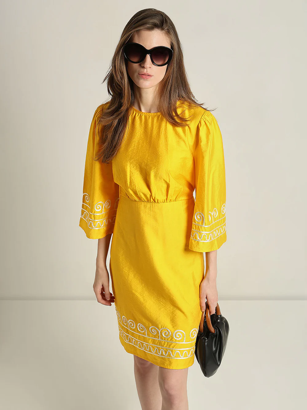 VERO MODA Women's Rayon Fit and Flare Mini Dress