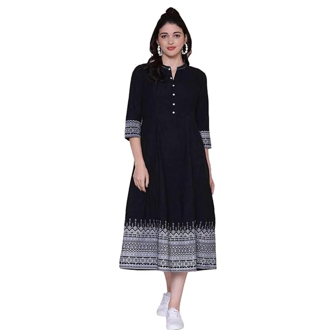 BIBA Women Cotton A-Line Dress