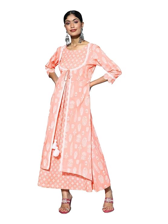 Women Embroidery Cotton Pleated Dress