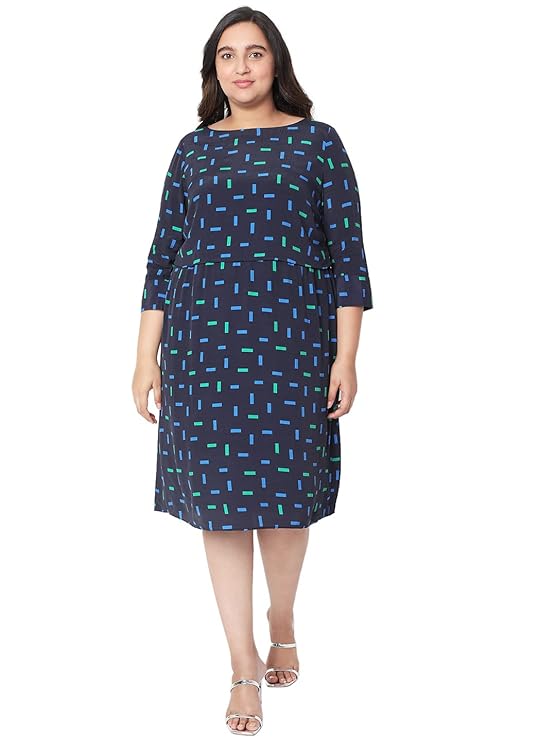 VERO MODA Women's Knee Length Viscose Shift Dress