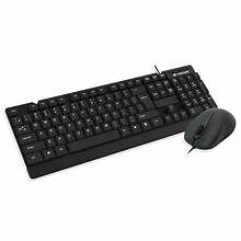 Lapcare E9 Wired Combo-Wired Keyboard and Mouse Set-USB, Ergonomic Design- Black