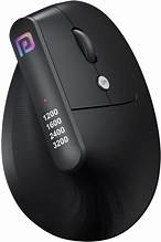 Portronics Toad Ergo Vertical Advanced Wireless Ergonomic Mouse 2.4Ghz, 6D Button, Wrist Support, Adjustable DPI Upto 3200, Supports Hand Posture(Black)