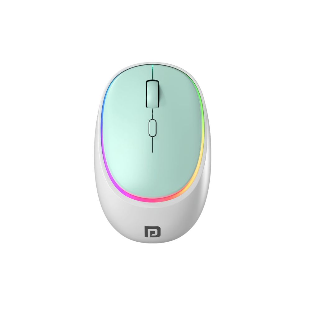 Portronics Toad IV Bluetooth Mouse with 2.4 GHz Wireless (Dual Connectivity), Rechargeable, Connect up to 3 Devices, RGB Lights, Adjustable Optical DPI for Laptop, PC, Tablet, Smartphone (Blue)