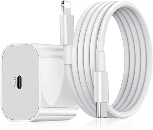 20W Original (MFi-Certified with 2 Years Extended Warranty) Fast Charger&Cable Compatible with iPhone 14/14Plus/14Pro/14Promax 13/13Pro/13Promax 12/12Pro/12/11/X/Xr Series by HOMEMO