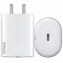 Nothing Phone 45W Type C Fast Charger Adapter for Phone 2a Plus/Phone 2A/Phone 2/CMF Phone 1/Buds/Ear Stick, Upto 50W Power Charger for Mobile, 45 W USB C Charging Adaptor, 45watt Charge, White