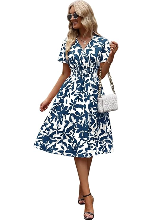 Sheetal Associates Women Casual Regular Sleeves Crepe Printed Fit and Flare Dress