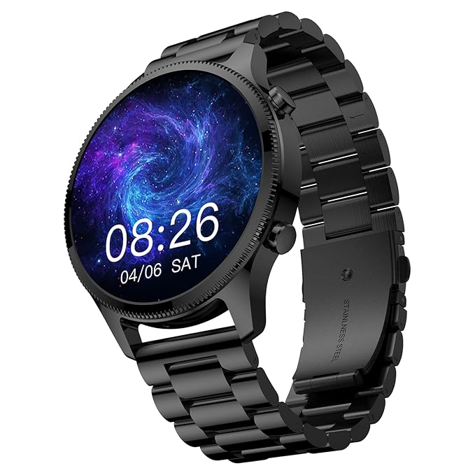 Noise Halo Plus Elite Edition Smartwatch - 1.46" Super AMOLED, Stainless Steel