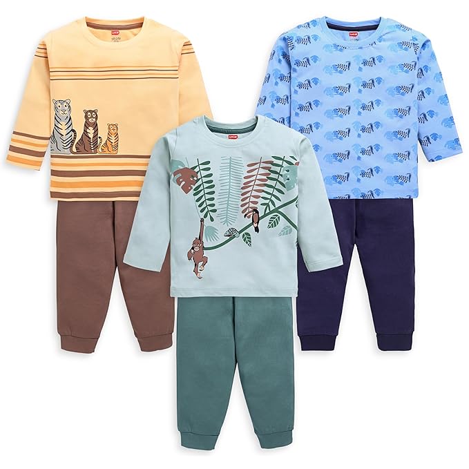 LuvLap baby-boys Baby and Toddler T-Shirt Set (Pack of 3)