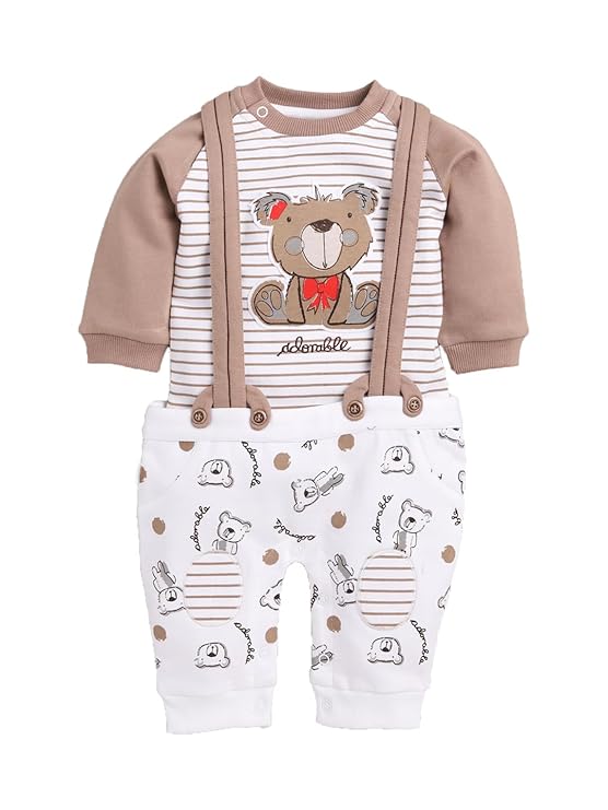 BABY GO Designer Half Sleeve Dungaree for Baby Boys