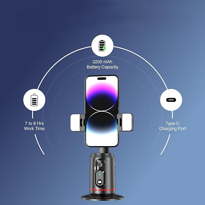 DRAVINA Auto Face Tracking Phone Tripod with Fill Light & Remote Control