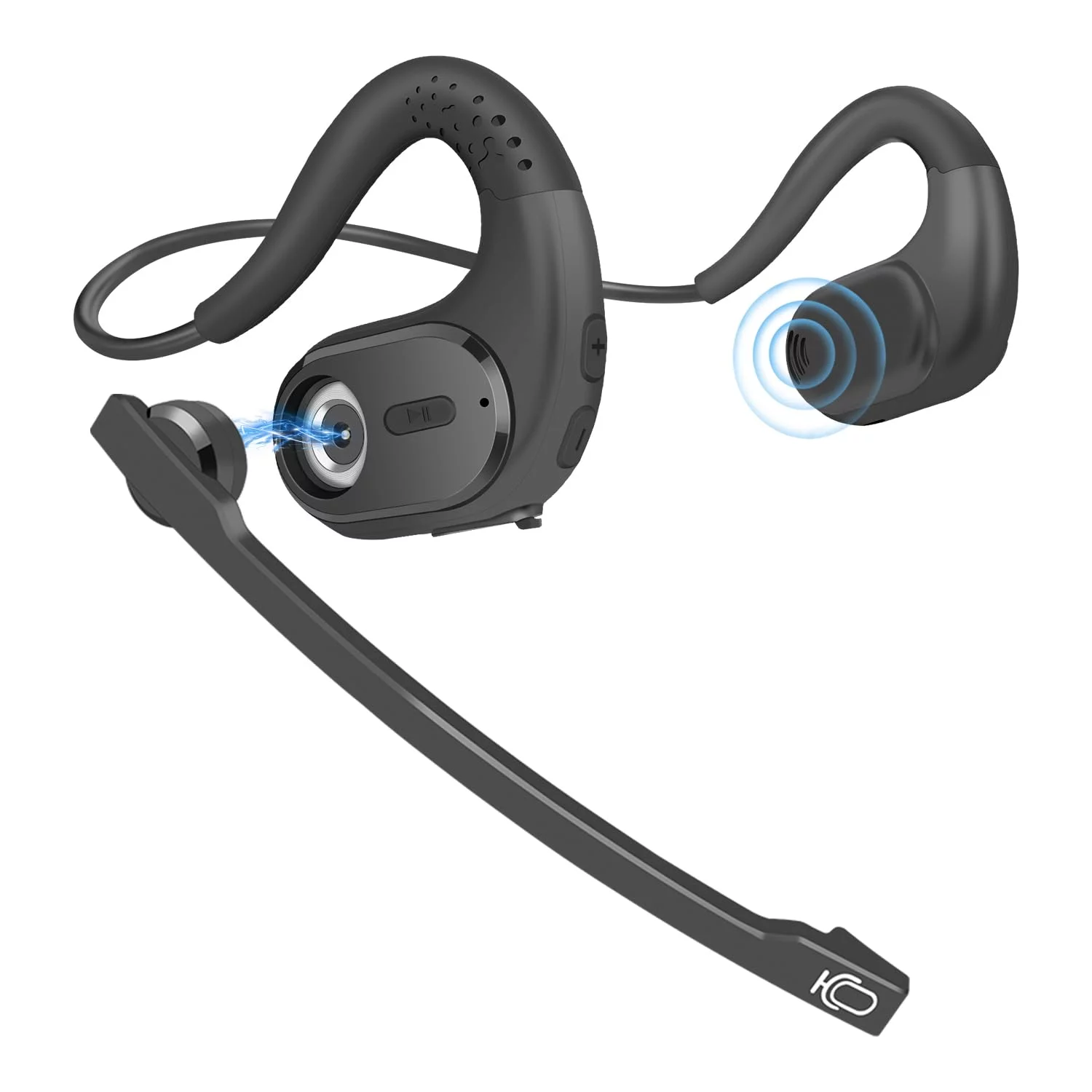 BANIGIPA Open-Ear Bluetooth Headset with Noise-Canceling Mic