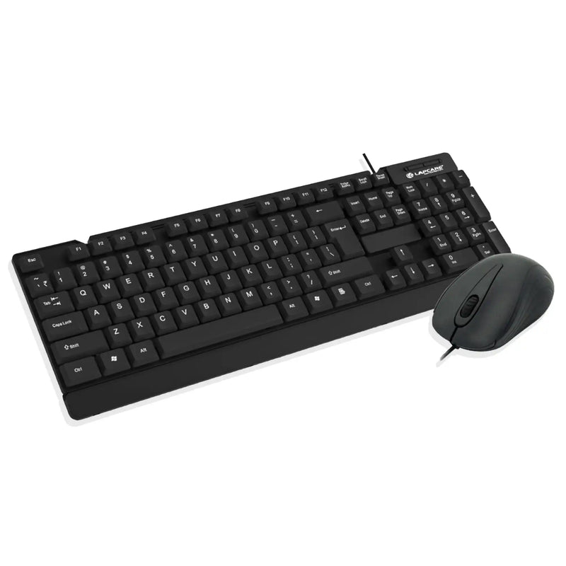 Lapcare E9 Wired Keyboard & Mouse Combo - USB, Ergonomic Design