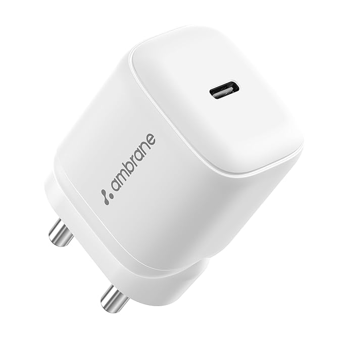 Ambrane 45W BoostedSpeed Type-C Fast Charger for Laptops, iPhone & Android