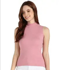 Rock Paper Scissors Womens Tank Top High Neck Cotton Top Stylish Women Top