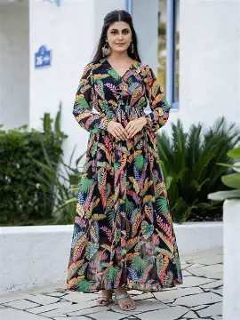 VERO MODA Ethnic Motifs Printed Fit & Flare Dress