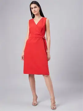 Carlton London Women's Polyester A-Line Mini Casual Dress