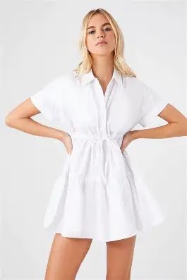 FOREVER 21 Women Solid A line Mini Dress