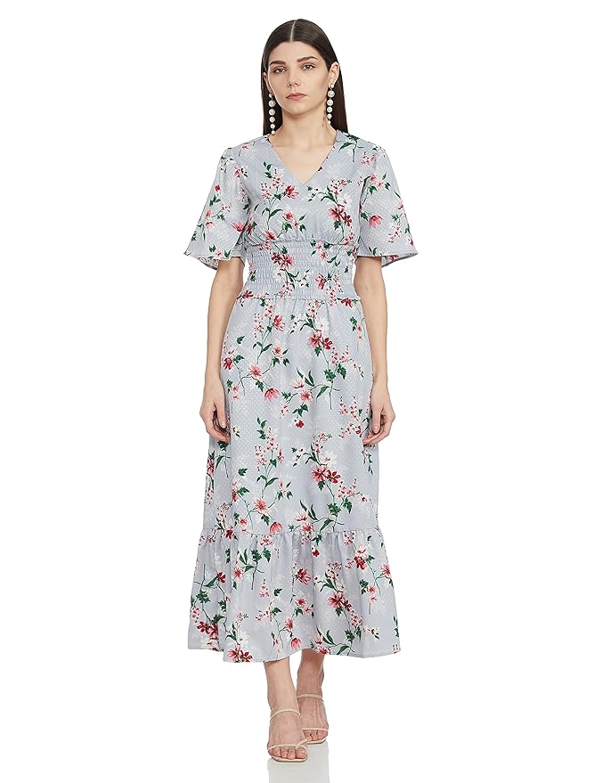 Marie Claire Women's Polyester A-Line Above The Knee Casual Dress