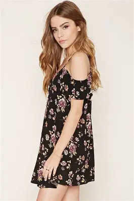 FOREVER 21 Women's Cotton Classic Mini Casual Dress