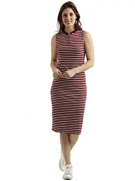 SMERA MART 100% Cotton Western Midi Dress for Women