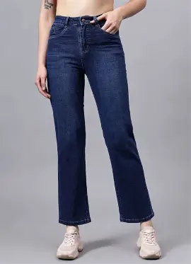 Fashionfibre Women's High-Rise Straight Fit Stretchable Jeans