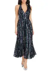 A C C Women Western Party Sequin Beaded Dress