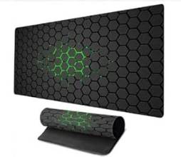 STORITE Anti-Slip Extended Hexagons Pattern Desk Mat Gaming Rubber Stitched Mousepad??(Black)
