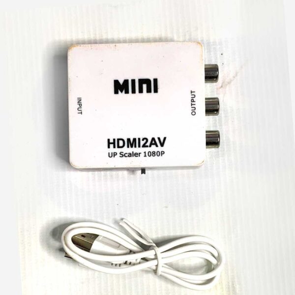 TrustEdge  TV-out Cable MINI HDMI2AV UP Scaler 1080P HD Video??(White, For TV)