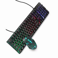 RAEGR RapidGear X30 Wired Rainbow Backlight Keyboard and 1200 dpi Mouse Combo Set