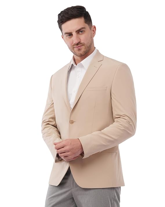 ZKHOECR Men's 3 Piece Slim Fit Suit Set, Two Button Blazer Solid Jacket Vest Pants Wedding Business Suit