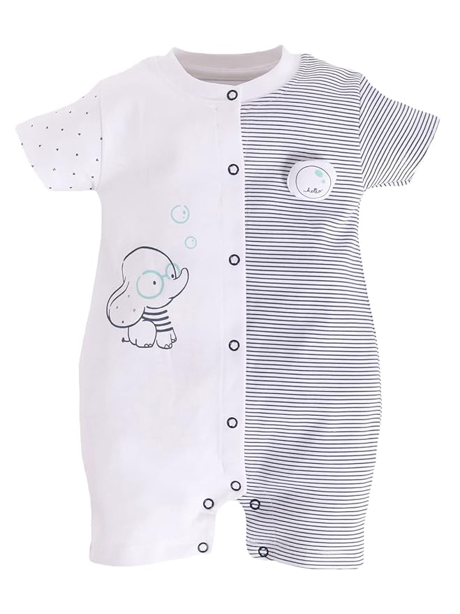 BABY GO 100% Cotton Full Sleeve Regular Fit Regular Romper For Baby Boys