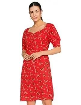 Marie Claire Women's Polyester A-Line Above The Knee Casual Dress