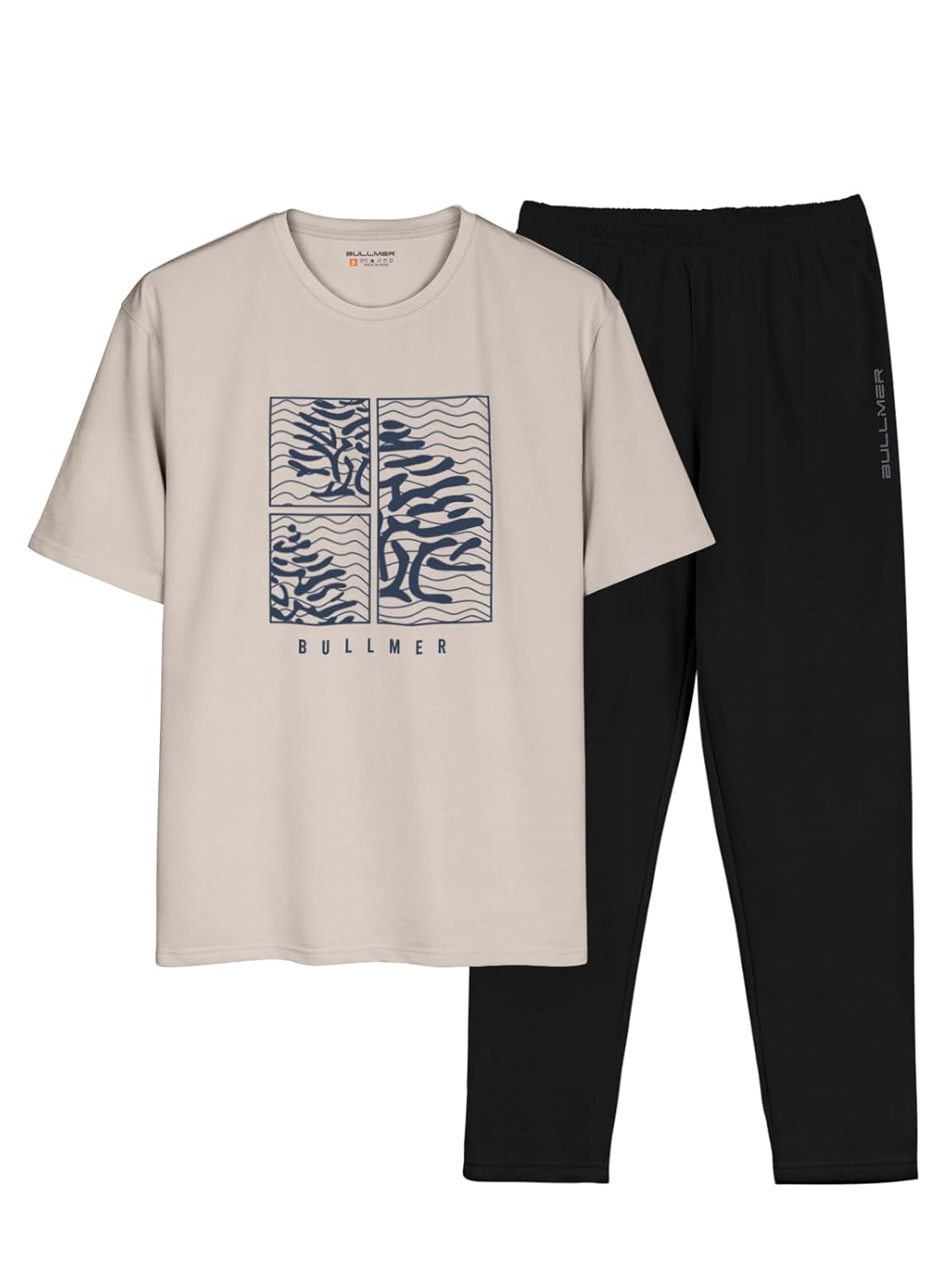 BULLMER Trendy Clothing Set with Oversized T-Shirt & Pants Co-ords for Men