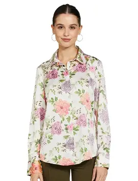 Marks & Spencer Women's Polyester Floral Regular Fashion Vest