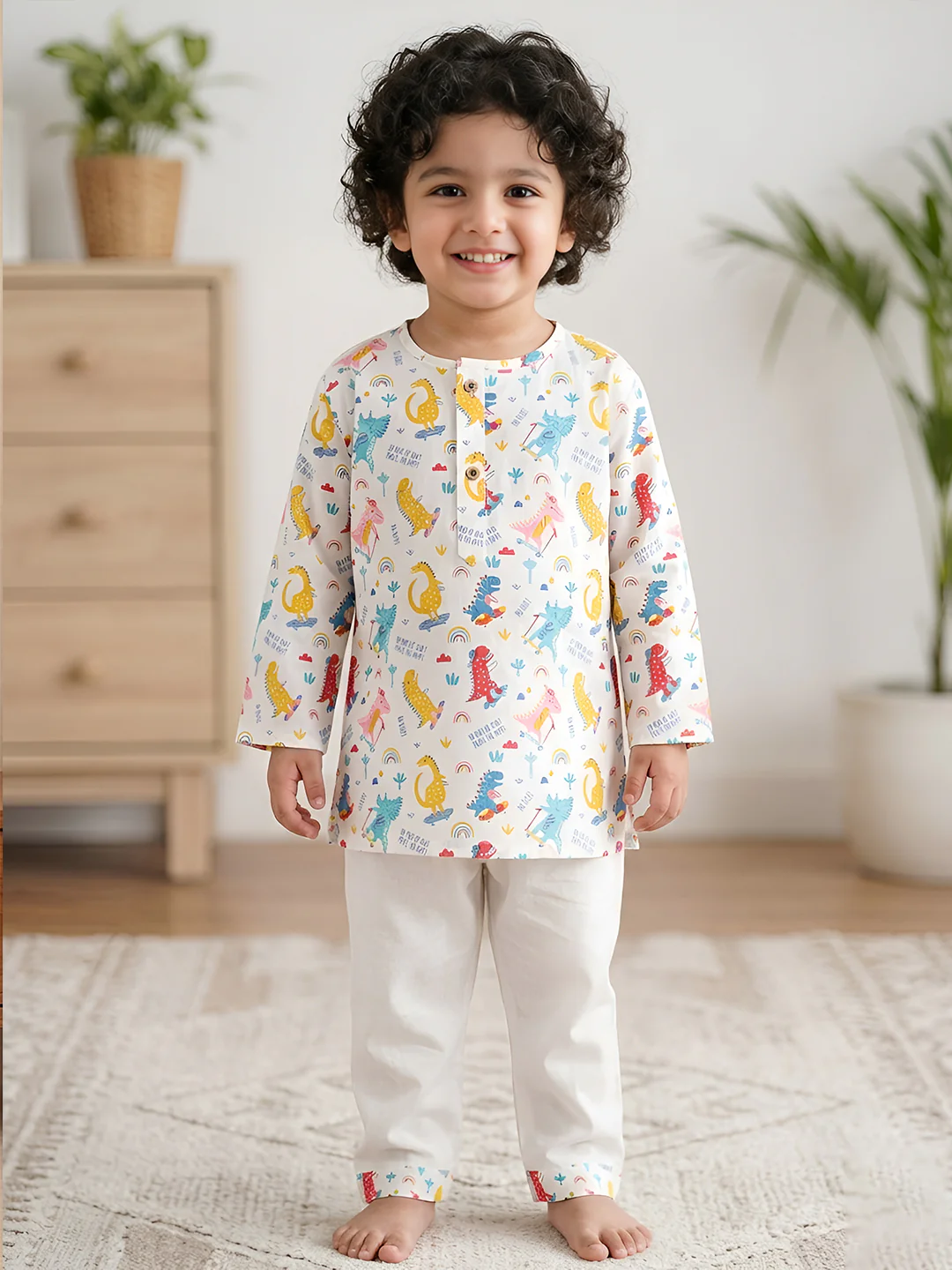POLKA TOTS 100% Pure Cotton Night Suit for Kids | Half Sleeve Pyjama Set | Unisex Night Dress for Kids Girls & Boys | Sleepwear for Kids, Trendy Winter Night Dress for Boys & Girls 9 Months to 8 Years