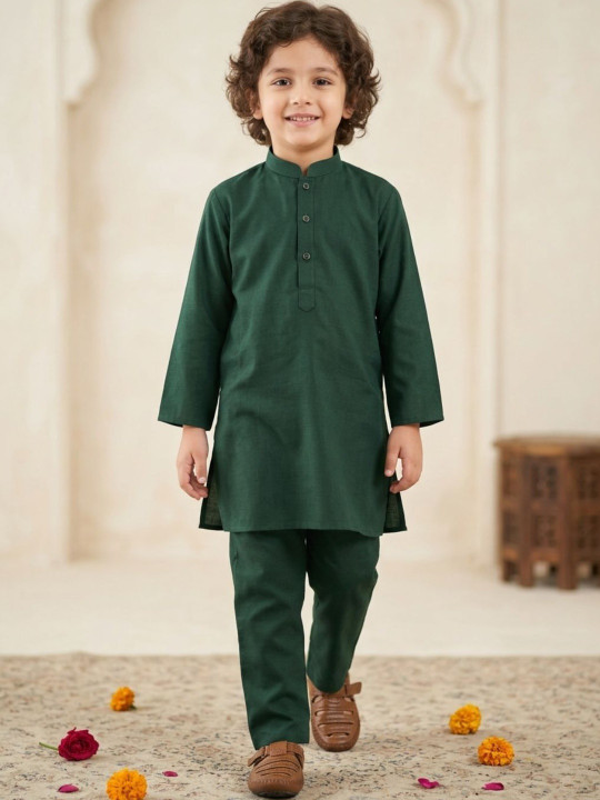 AJ DEZINES Kids Ethnic Wear Pure Cotton Dhoti Kurta Set For Boys