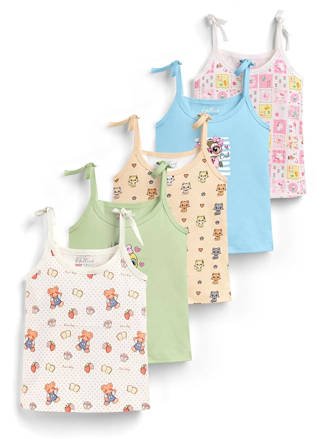 HELLCAT 100% Cotton Front Open Jhabla Vest & T Shirt for Babies - Pack of 3 (Unisex, 0-18 Months, Short Sleeve)
