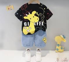 I.T T-shirt and Short Set for Baby Boys & Baby Girls, Printed Half Sleeves Clothing Set for Kids