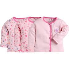 BABY GO Cotton Full Sleeve Regular Round Neck Front Open Pack Of 3 Tees For Baby Boy's Clothing Set