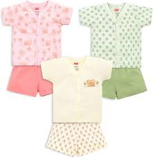 LuvLap Unisex's Printed Cotton Regular Fit H/S Jhabla Shirt