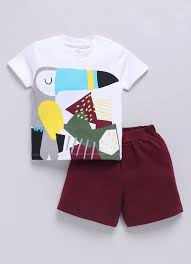 BABY GO 100% Pure Cotton T-shirt and Shorts Set for Baby Boys