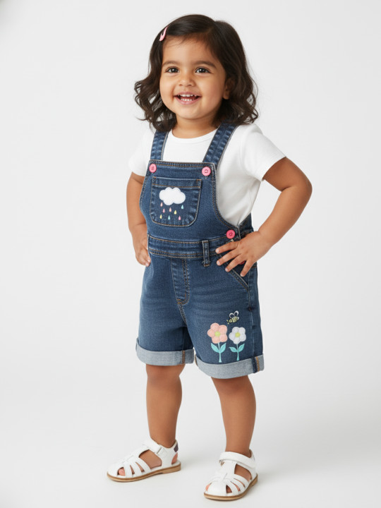 Baby Boys and Girls Dungree Dress Set