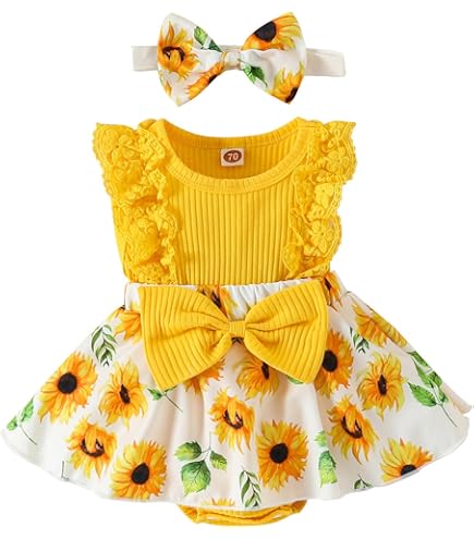 Petitebella Brazil Heart Yellow Bodysuit Green Tutu Baby Dress Nb-18m