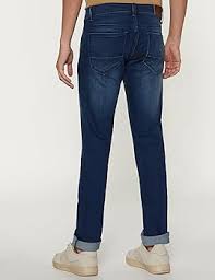 Peter England Men's Mid Rise Premium Skinny Fit Stretchable Jeans Navy Blue, 32
