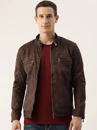 Leather Retail Suede Faux Leather Jacket For Men's